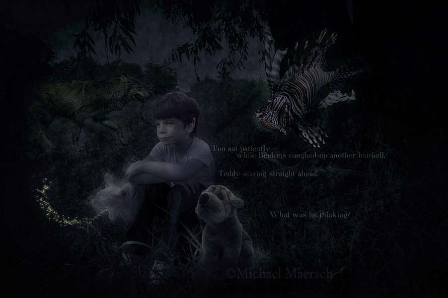 Almost Bedtime a conceptual photo composite illustration by Michael Maersch
